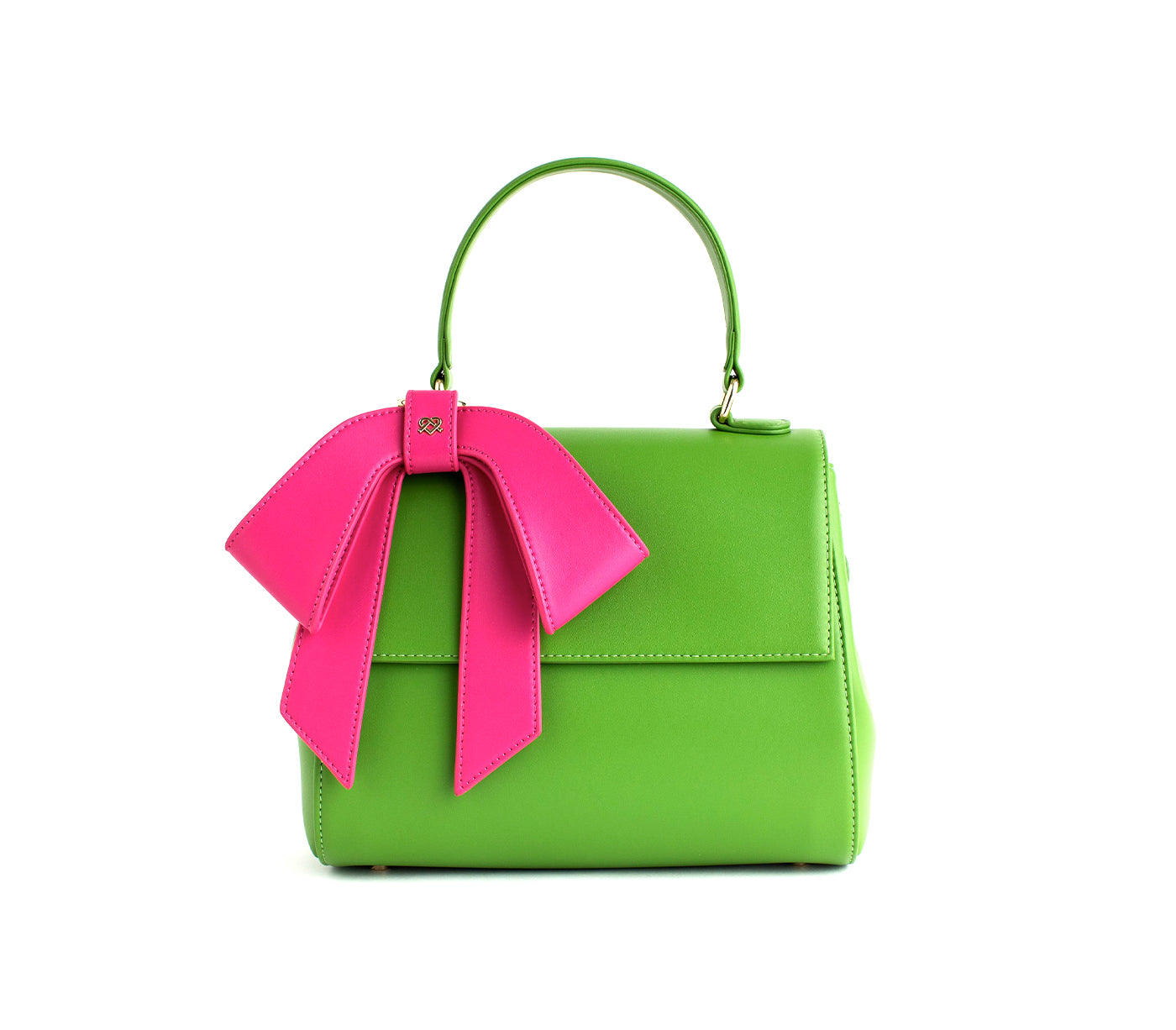 Neon Pink Mini Knot Handle Grab Bag | PrettyLittleThing USA