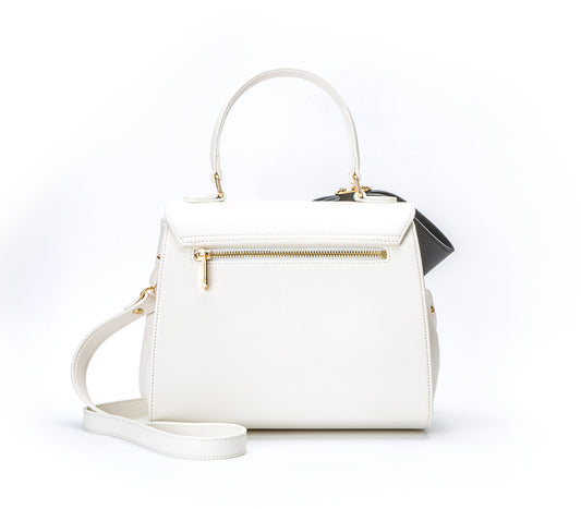 Cottontail Bag - White+Black | Vegan Leather Designer Bags | GUNAS ...