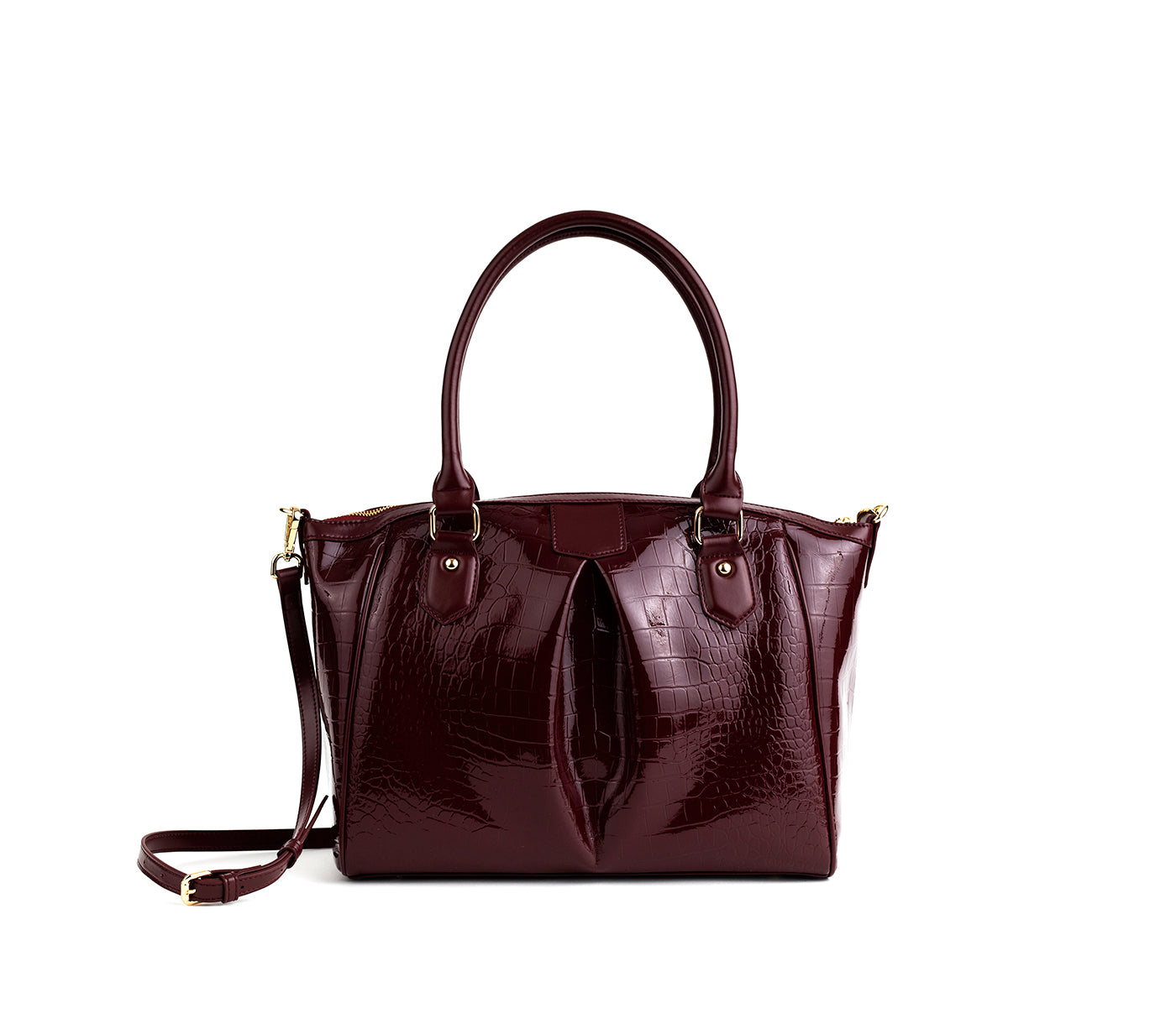 Burgundy on sale croc handbag