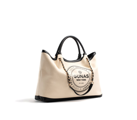 GUNAS NEW YORK Women's HERMIT Vegan Leather Handbag. SIZE L